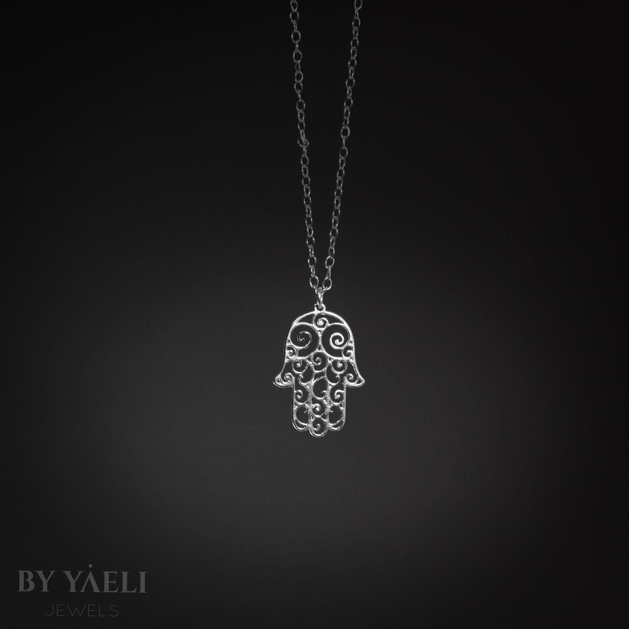 Hamsa necklace silver hamsa charm hamsa jewelry protection necklace hamsa pendant