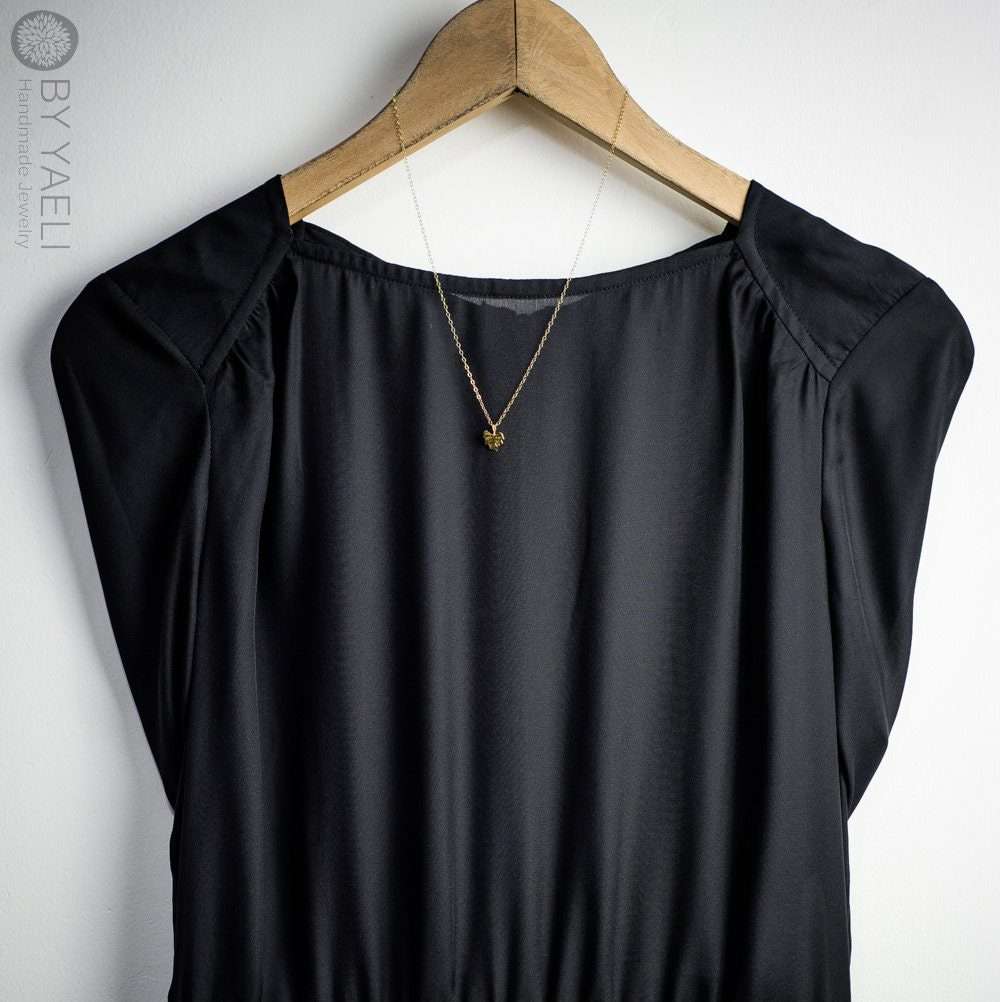 Leaf necklace gold leaf pendant tiny necklace gift for here