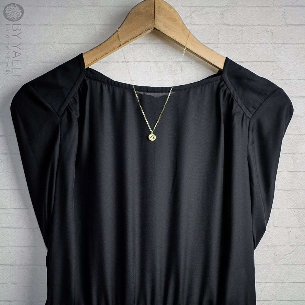 Gold coin necklace gold coin pendant coin charm simple necklace circle necklace