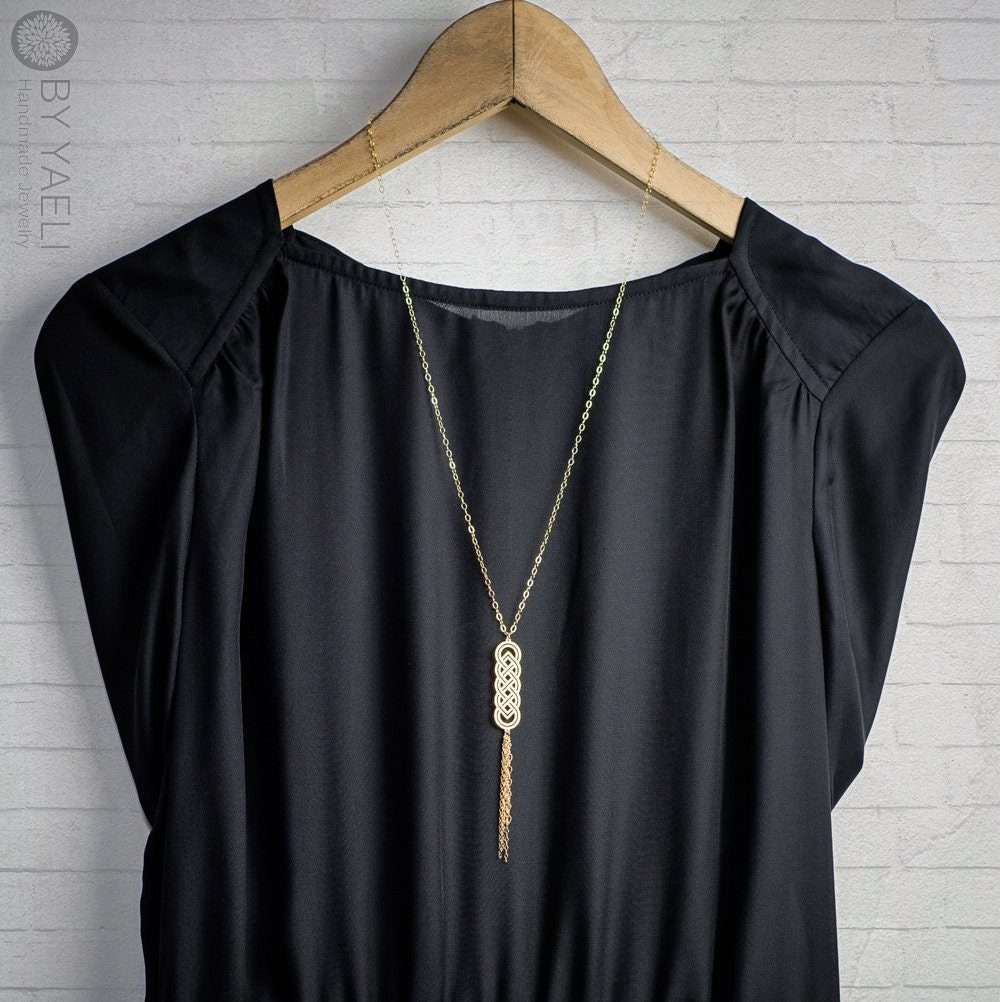 Celtic knot necklace gold Irish Celtic jewelry infinity necklace