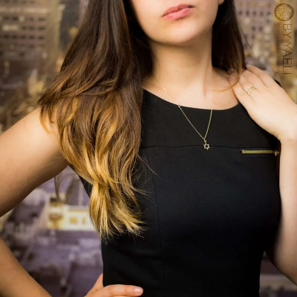 Star of David Jewish necklace gold Magen David jewelry