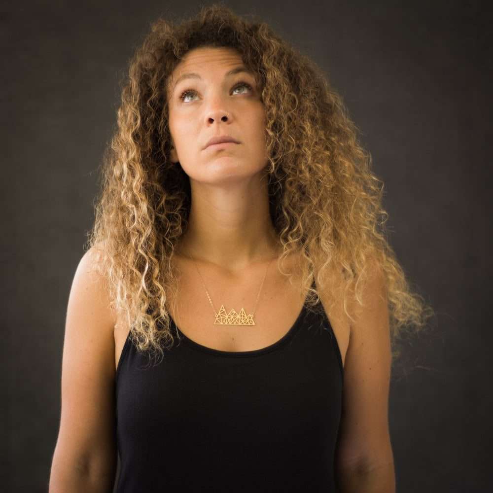 Mountain necklace geometric mountain range necklace mountain pendant mountain jewelry